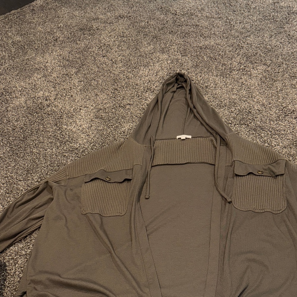 Maurices Olive Hooded Cardigan